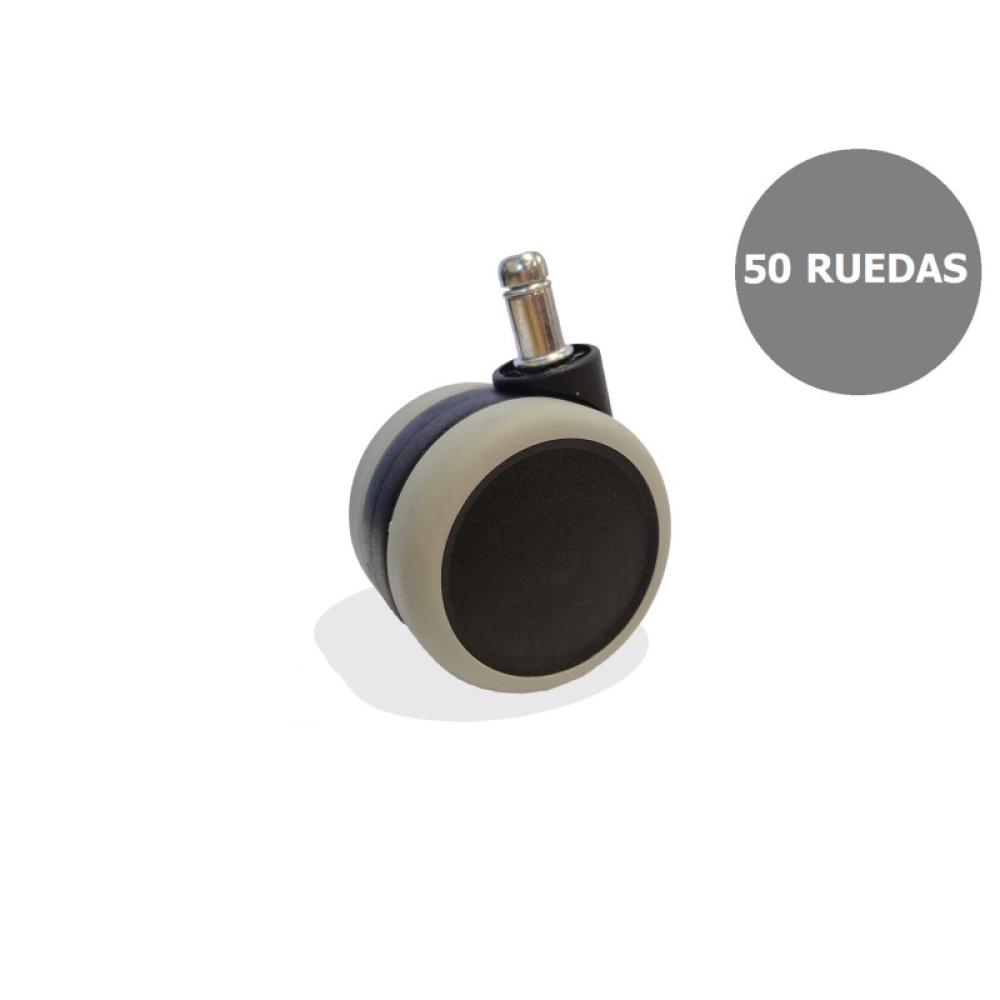 PIQUERAS Y CRESPO - Kit de 50 ruedas engomadas de 65mm perno 11 mm