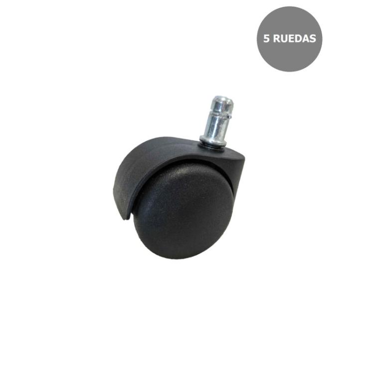 PIQUERAS Y CRESPO - Kit de 5 ruedas de nailon de 50 mm perno 11 mm