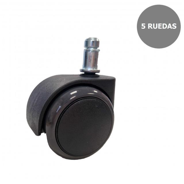 PIQUERAS Y CRESPO - Kit de 5 ruedas engomadas de 50 mm perno 11 mm