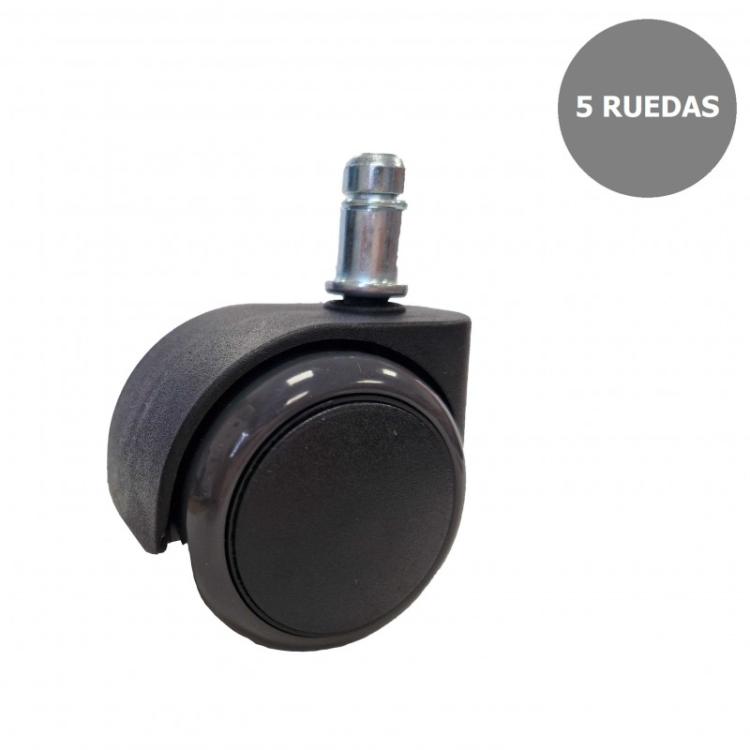 PIQUERAS Y CRESPO - Kit de 5 ruedas engomadas de 50 mm perno 11 mm