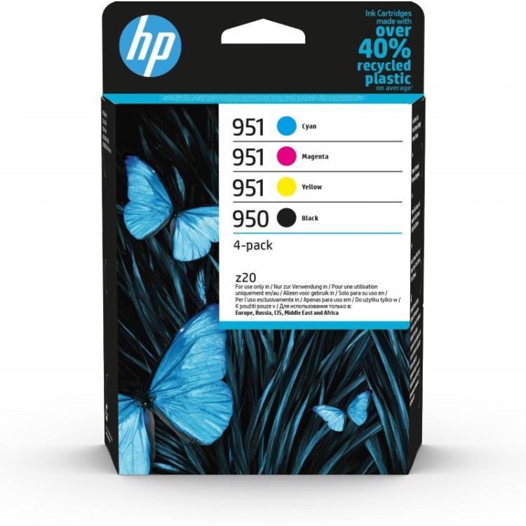 HP - Paquete de 4 cartuchos de tinta Original 950 negro y 951 cian/magenta/amarillo