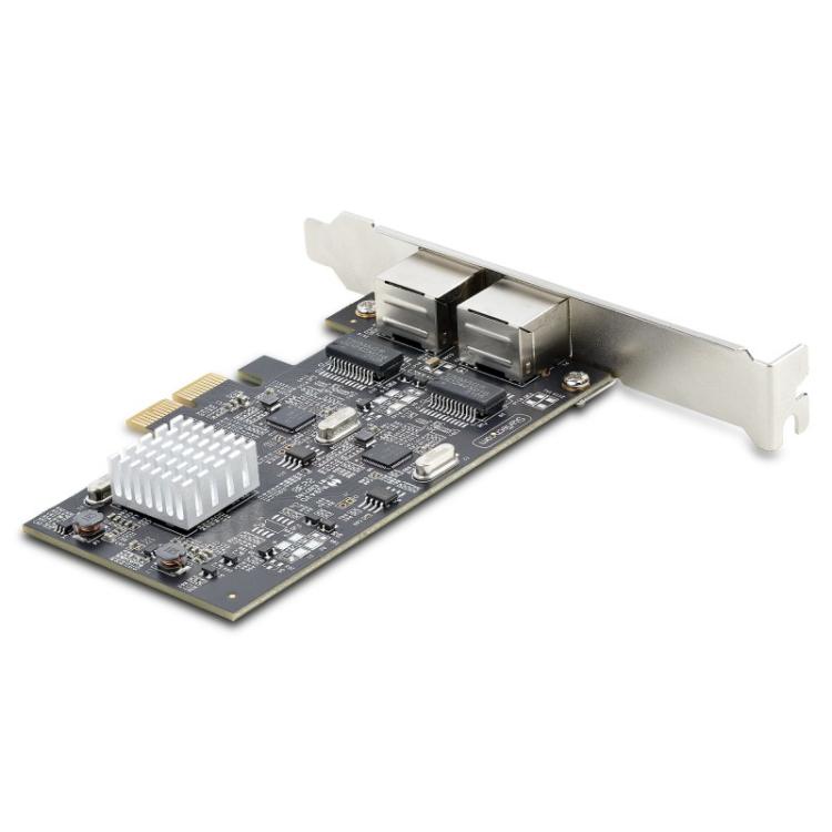 StarTech.com - Tarjeta PCI Express de Red Ethernet 2 Puertos NBASE-T 2,5G - NIC I225-V - Tarjeta de Red de 2 Puertos para Ordena