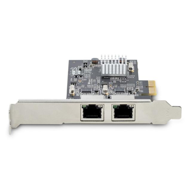 StarTech.com - Tarjeta PCI Express de Red Ethernet 2 Puertos NBASE-T 2,5G - NIC I225-V - Tarjeta de Red de 2 Puertos para Ordena