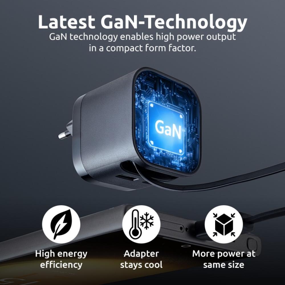 Intenso - 7806520 adaptador e inversor de corriente Interior 65 W Negro - 7806520