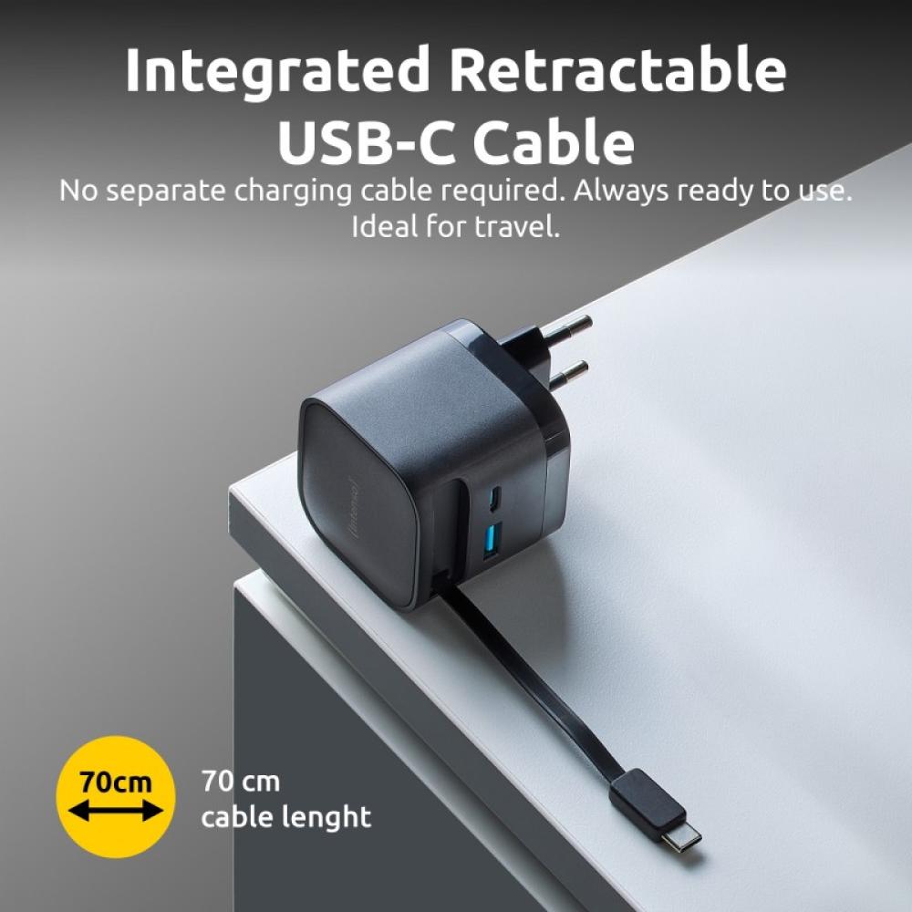 Intenso - 7806520 adaptador e inversor de corriente Interior 65 W Negro - 7806520