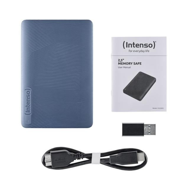 Intenso - Disco duro externo Memory Safe 1 TB, azul