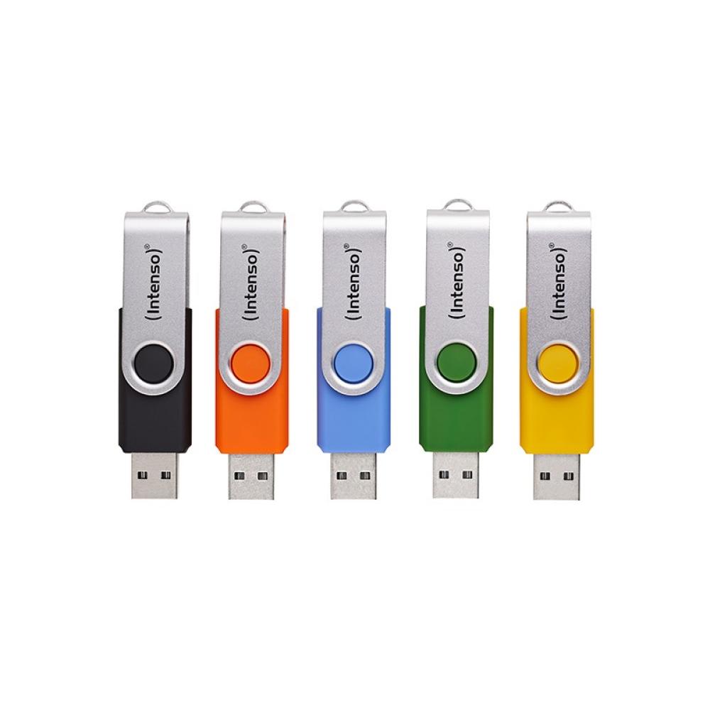 Intenso - 5 x Memoria USB Office Line, 32 GB, USB-A, 3.2 Gen 1x1, colores surtidos