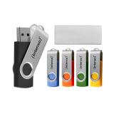 Intenso - 5 x Memoria USB Office Line, 64 GB, USB-A, 3.2 Gen 1x1, colores surtidos