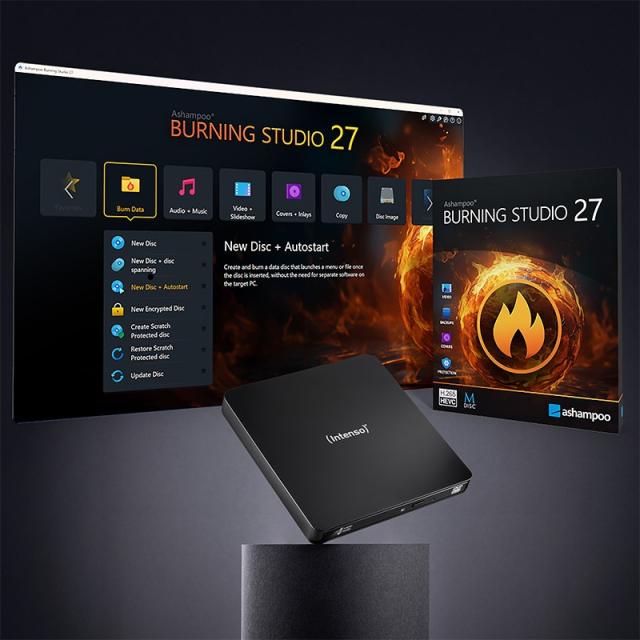 Intenso - EOD 400D Slim unidad de disco óptico DVD Super Multi DL Negro