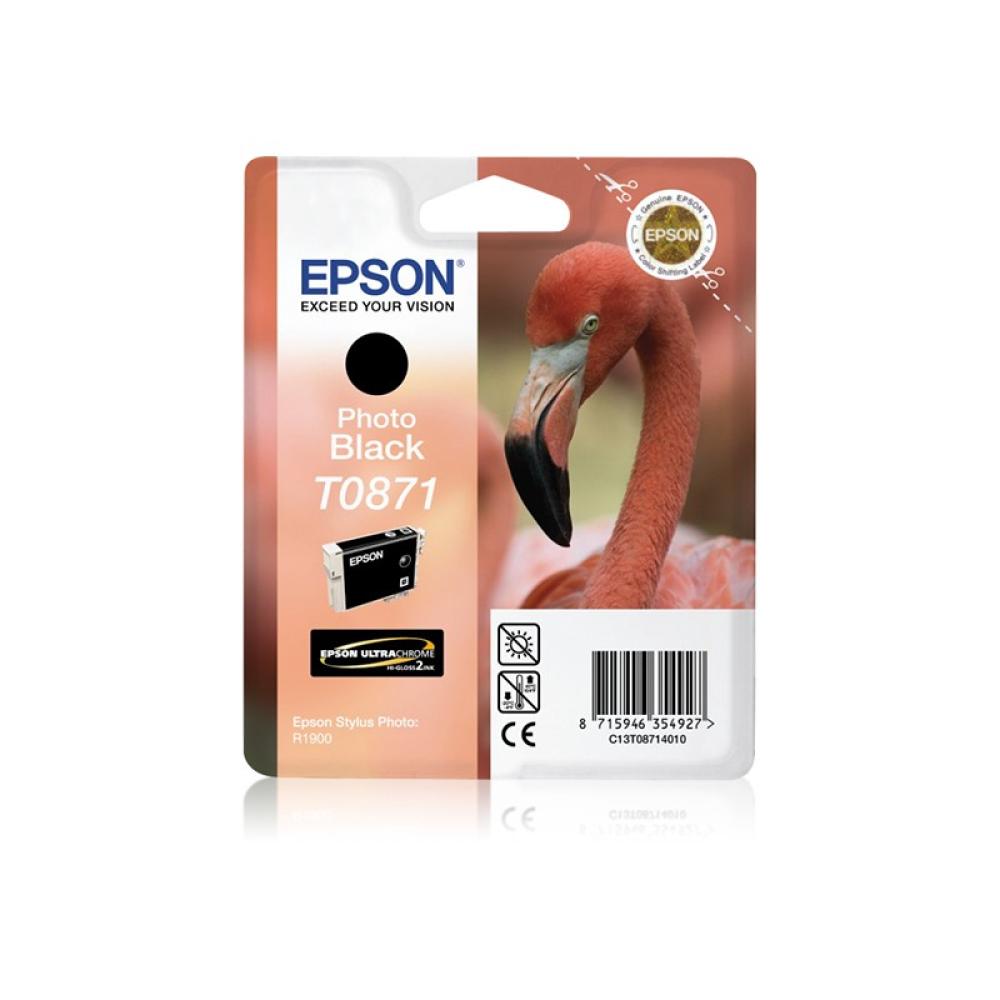 Epson - Flamingo Cartucho T0871 negro foto
