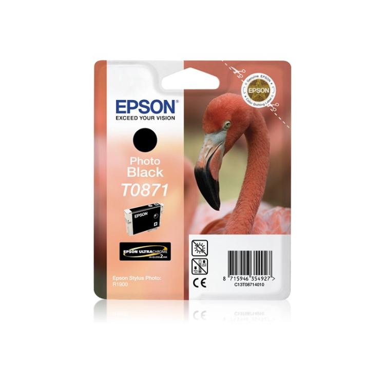 Epson - Flamingo Cartucho T0871 negro foto