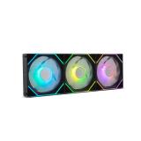 NOX - Hummer Pro Link Carcasa del ordenador Refrigerador de aire 12 cm Negro 3 pieza(s)