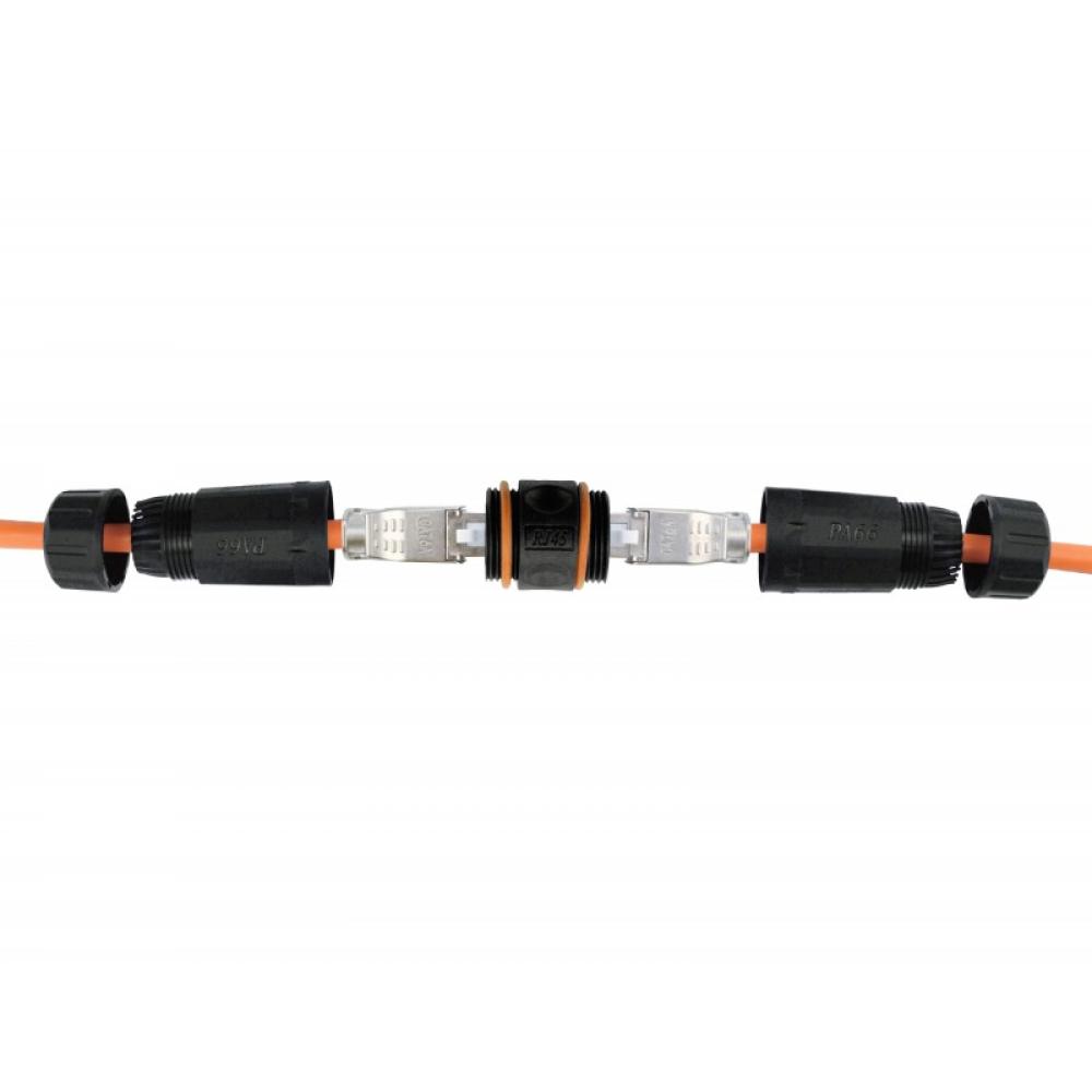 Equip - 221162 cambiador de género para cable RJ-45 Negro, Naranja