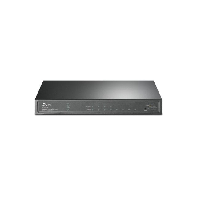 TP-Link - JetStream TL-SG2008P switch Gestionado L2/L2+ Gigabit Ethernet (10/100/1000) Energía sobre Ethernet (PoE) Negro