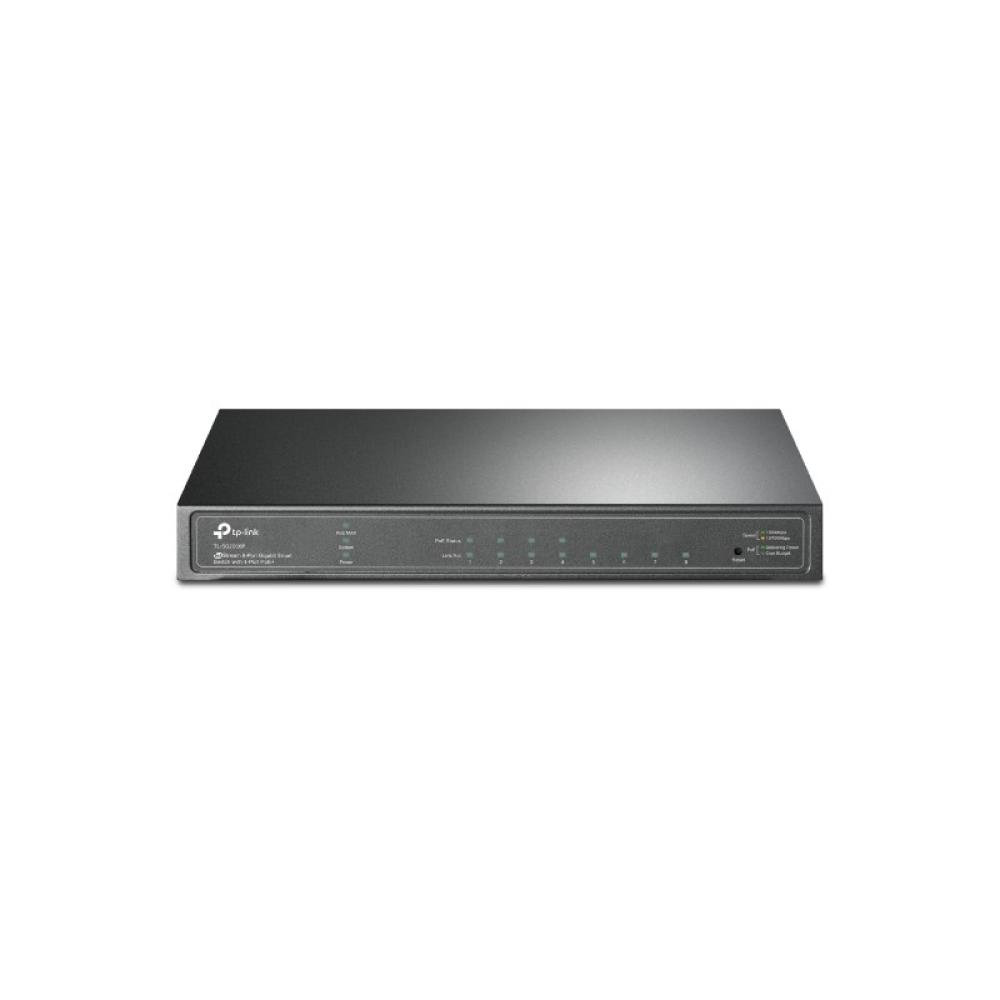 TP-Link - JetStream TL-SG2008P switch Gestionado L2/L2+ Gigabit Ethernet (10/100/1000) Energía sobre Ethernet (PoE) Negro