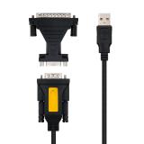 Nanocable - CONVERTIDOR USB A SERIE, TIPO A/M-RS232 DB9/M DB25/M, 1,8 M