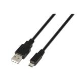 AISENS - A101-0027 cable USB USB 2.0 0,8 m USB A Micro-USB B Negro