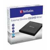 Verbatim - External Slimline CD/DVD Writer unidad de disco óptico DVD±RW Negro