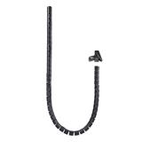 Nanocable - Organizador de cables flexible 25 mm 1.0m, negro