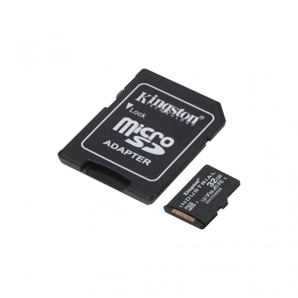Kingston Technology - Tarjeta 32GB microSDHC Industrial C10 A1 pSLC + adaptador SD