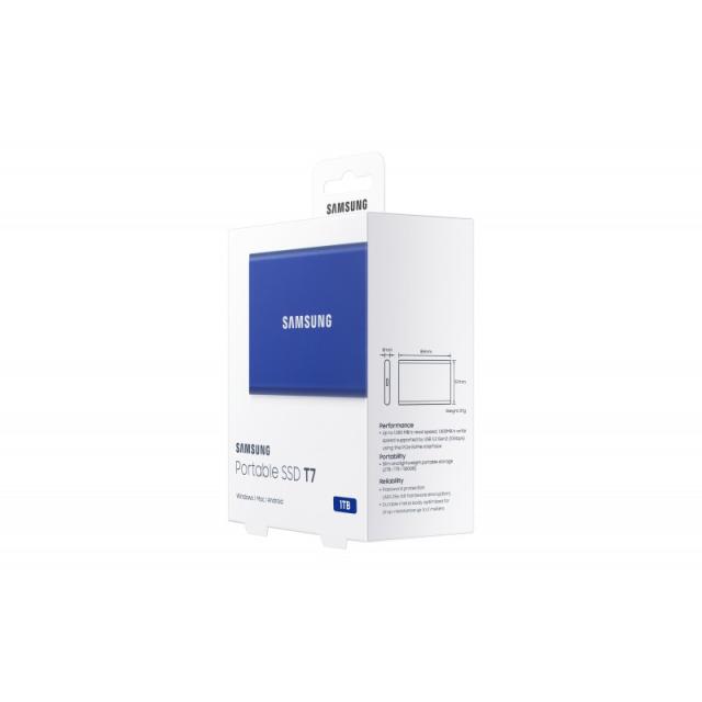 Samsung - Portable SSD T7 1 TB USB Tipo C 3.2 Gen 2 (3.1 Gen 2) Azul