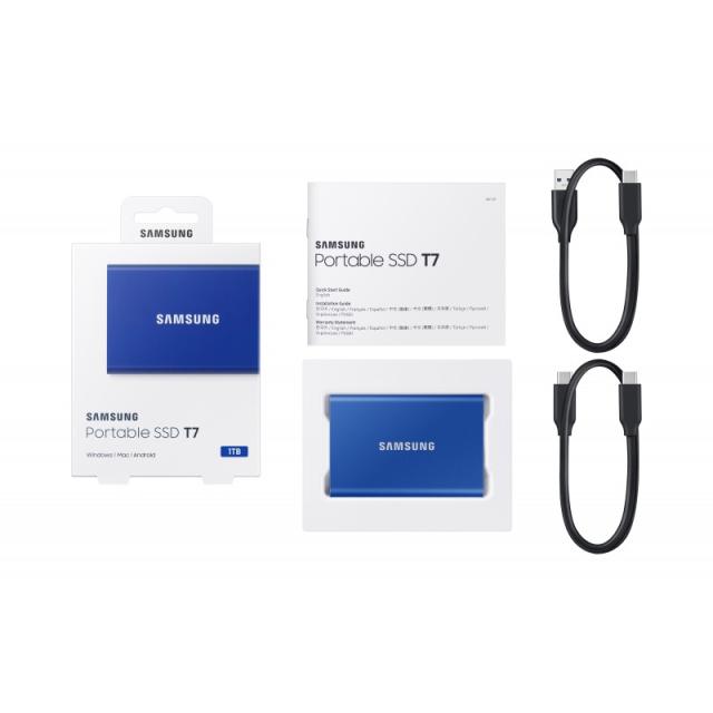 Samsung - Portable SSD T7 1 TB USB Tipo C 3.2 Gen 2 (3.1 Gen 2) Azul