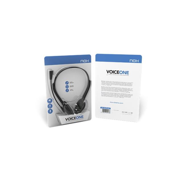 NOX - Voice One Auriculares Alámbrico Diadema Llamadas/Música Negro
