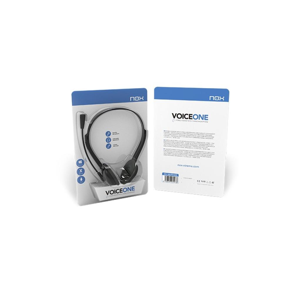 NOX - Voice One Auriculares Alámbrico Diadema Llamadas/Música Negro