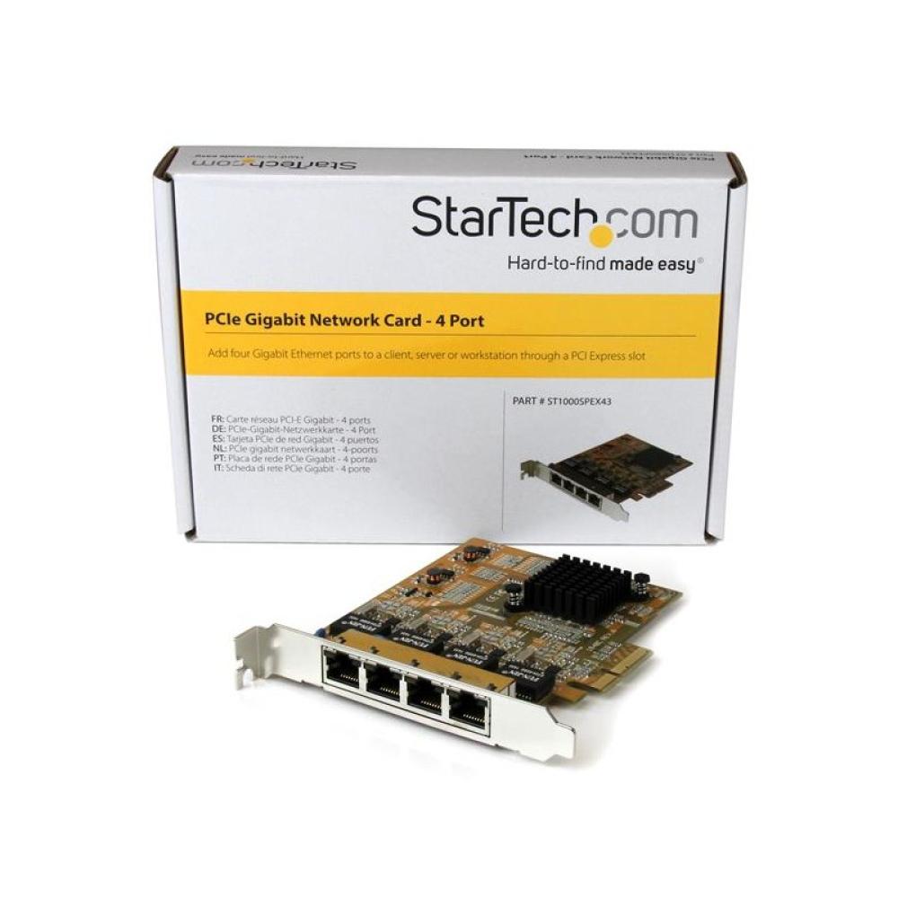 StarTech.com - Tarjeta de Red PCI Express Ethernet Gigabit con 4 Puertos RJ45