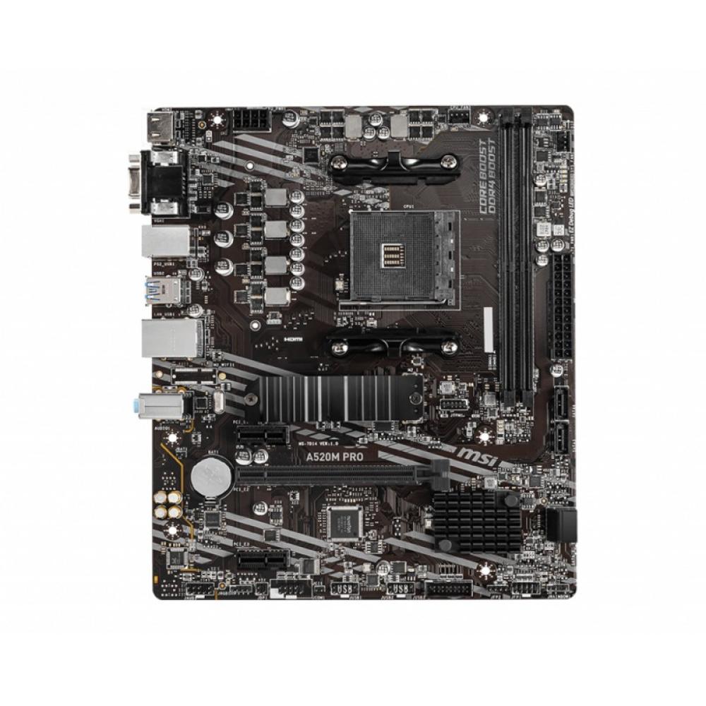 MSI - A520M PRO placa base AMD A520 Zócalo AM4 micro ATX