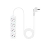 Nanocable - Regleta de Enchufes con 4 Tomas, 1.4 m, Blanco