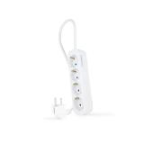 Nanocable - Regleta de Enchufes con 4 Tomas, 1.4 m, Blanco