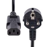 StarTech.com - Cable de 3m (10 pies) de Alimentación para Ordenador, 18AWG, UE Schuko a C13, 250V 10A, Cable de Corriente, Cable