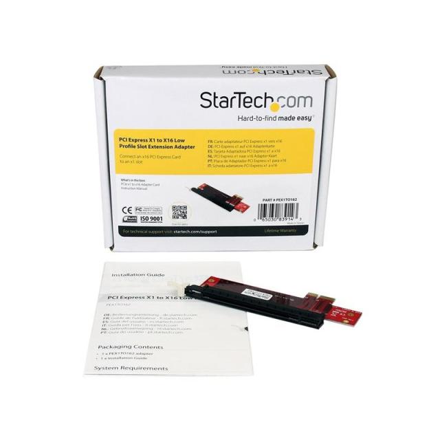 StarTech.com - Adaptador para Ranura de Extensión PCI Express x1 a x16 de Perfil Bajo