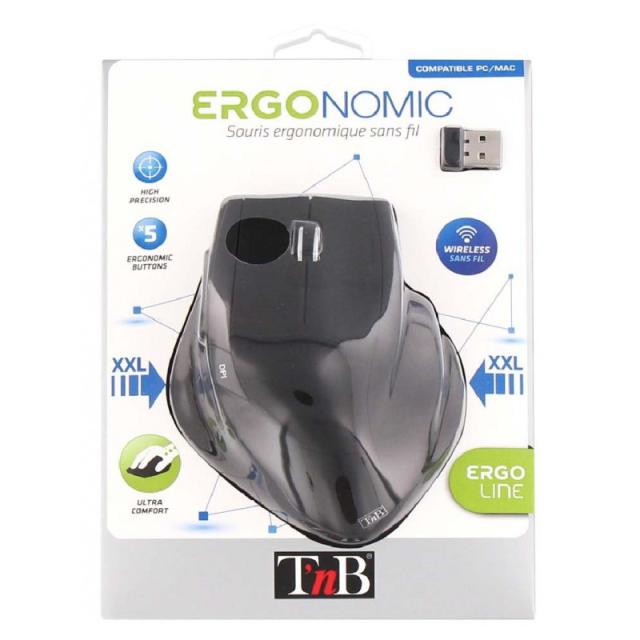 T''nB - MWERGO ratón mano derecha RF inalámbrico Óptico 1600 DPI