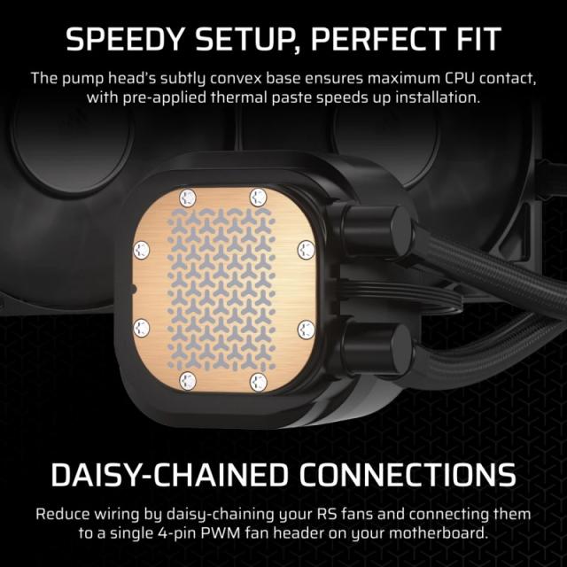 Corsair - Nautilus 240 RS Placa base Sistema de refrigeración líquida todo en uno Negro