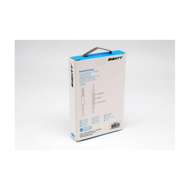 Eightt - EAUR-XI auricular y casco Auriculares Alámbrico Dentro de oído Llamadas/Música Blanco