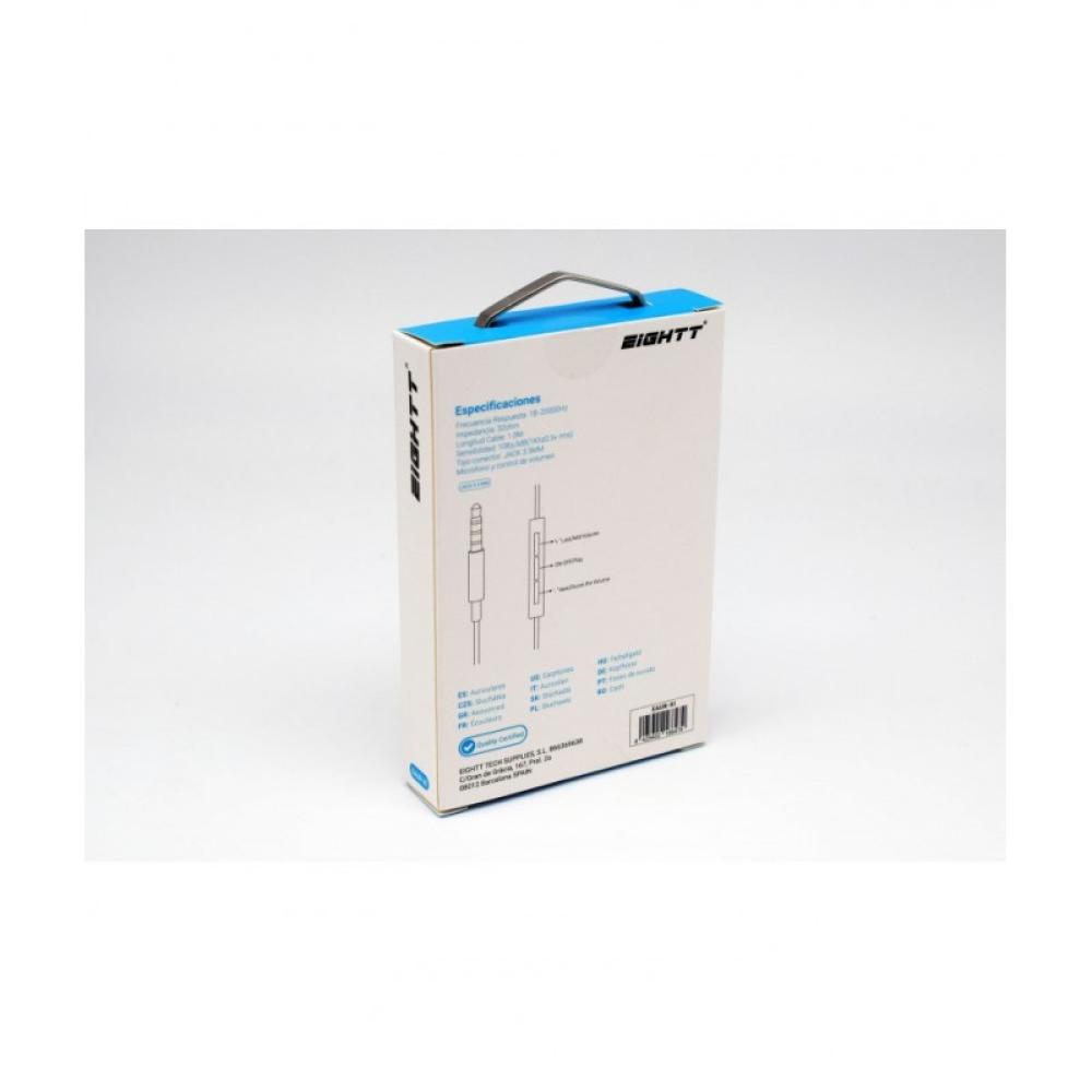 Eightt - EAUR-XI auricular y casco Auriculares Alámbrico Dentro de oído Llamadas/Música Blanco