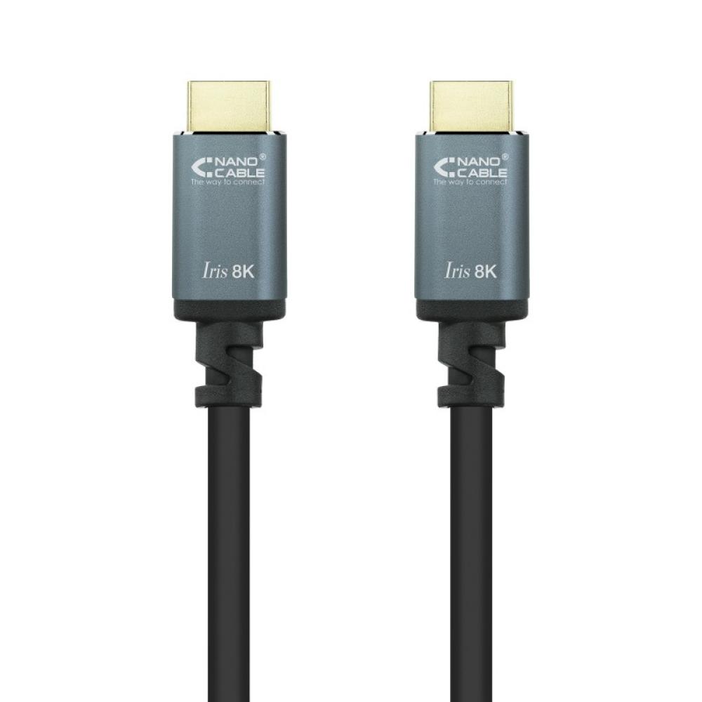 Nanocable - Cable HDMI 2.1 IRIS 8K A/M-A/M, Negro, 1.5 m