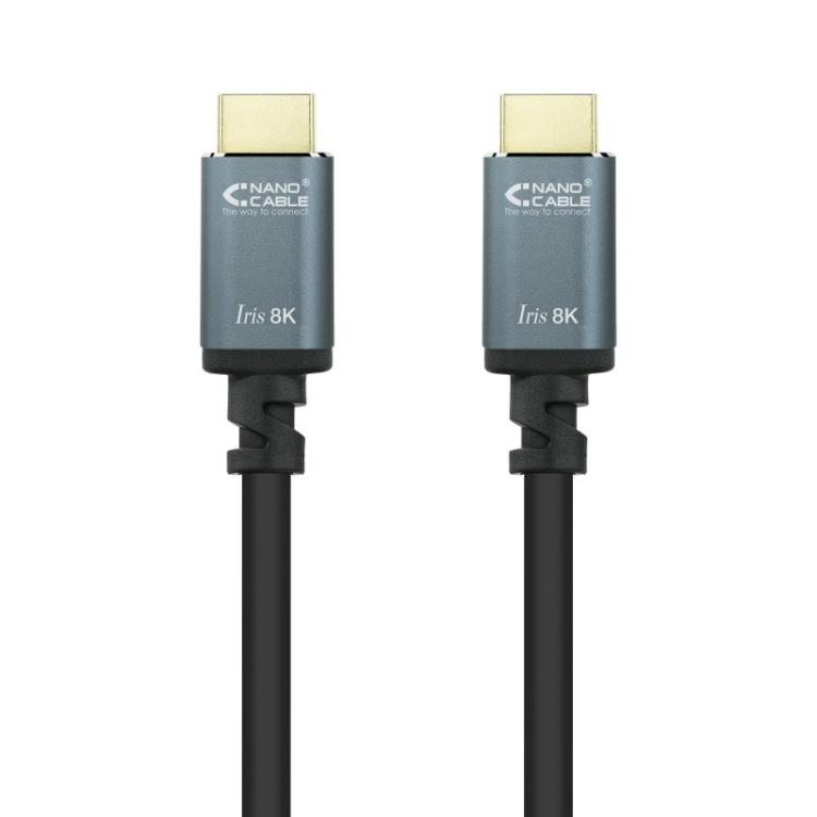 Nanocable - Cable HDMI 2.1 IRIS 8K A/M-A/M, Negro, 1.5 m