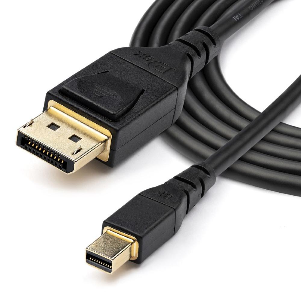 StarTech.com - Cable Adaptador de 2m Mini DisplayPort a DisplayPort 1.4 Certificado por VESA - HDR de 8K 60Hz HBR3 - Cable mDP a