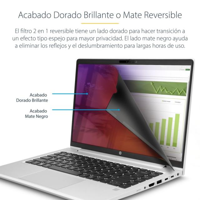 StarTech.com - 14G-PRIVACY-SCREEN filtro para monitor 35,6 cm (14") Portátil Filtro de privacidad para pantallas sin marco