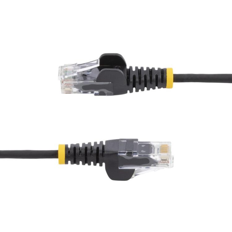 StarTech.com - Cable de Red Ethernet CAT6 Delgado sin Enganches Negro de 15m - Cable RJ45 Snagless Slim 28AWG - Alambre de Cobre