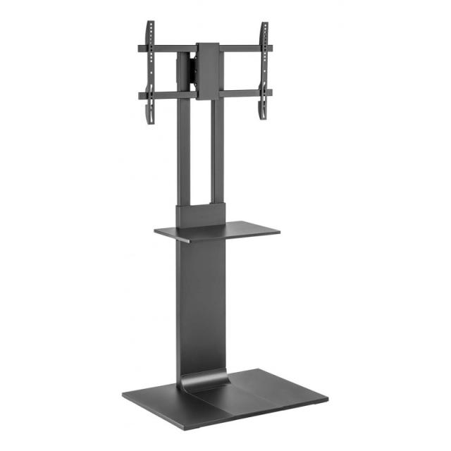 AISENS - Soporte de Suelo con Bandeja DVD para Monitor/TV 50kg de 37-86, Negro