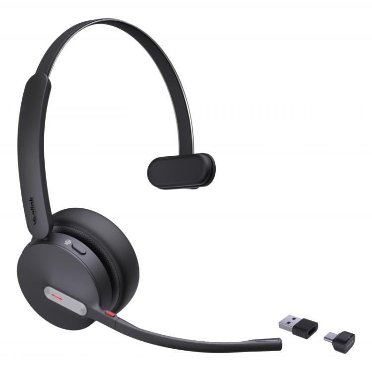 Yealink - BH70 Mono Teams Auriculares Inalámbrico Diadema Oficina/Centro de llamadas USB Type-C / USB Type-A Bluetooth Negro