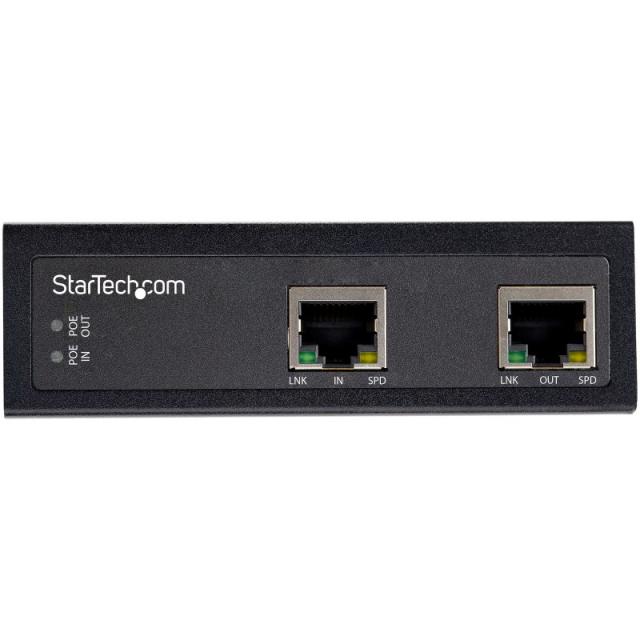 StarTech.com - Extensor Alargador Industrial Ethernet PoE Tipo Industrial de 1 Puerto Gigabit PoE++ de 60W 802.3bt - 100m (POEEX