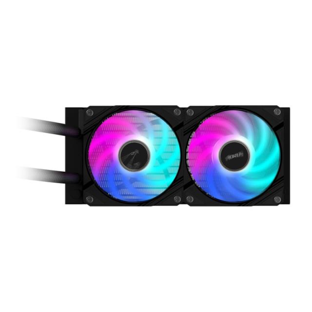 GIGABYTE - AORUS WATERFORCE II 240 Refrigerador de CPU líquido AIO - 2x ventiladores ARGB de 120 mm, mecanismo de conexión desli