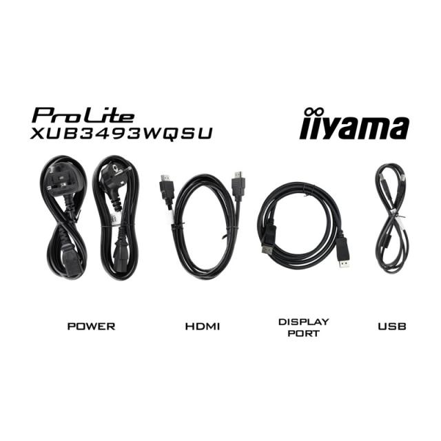 iiyama - ProLite XUB3493WQSU-B6 pantalla para PC 86,4 cm (34") 3440 x 1440 Pixeles UltraWide Quad HD LED Negro