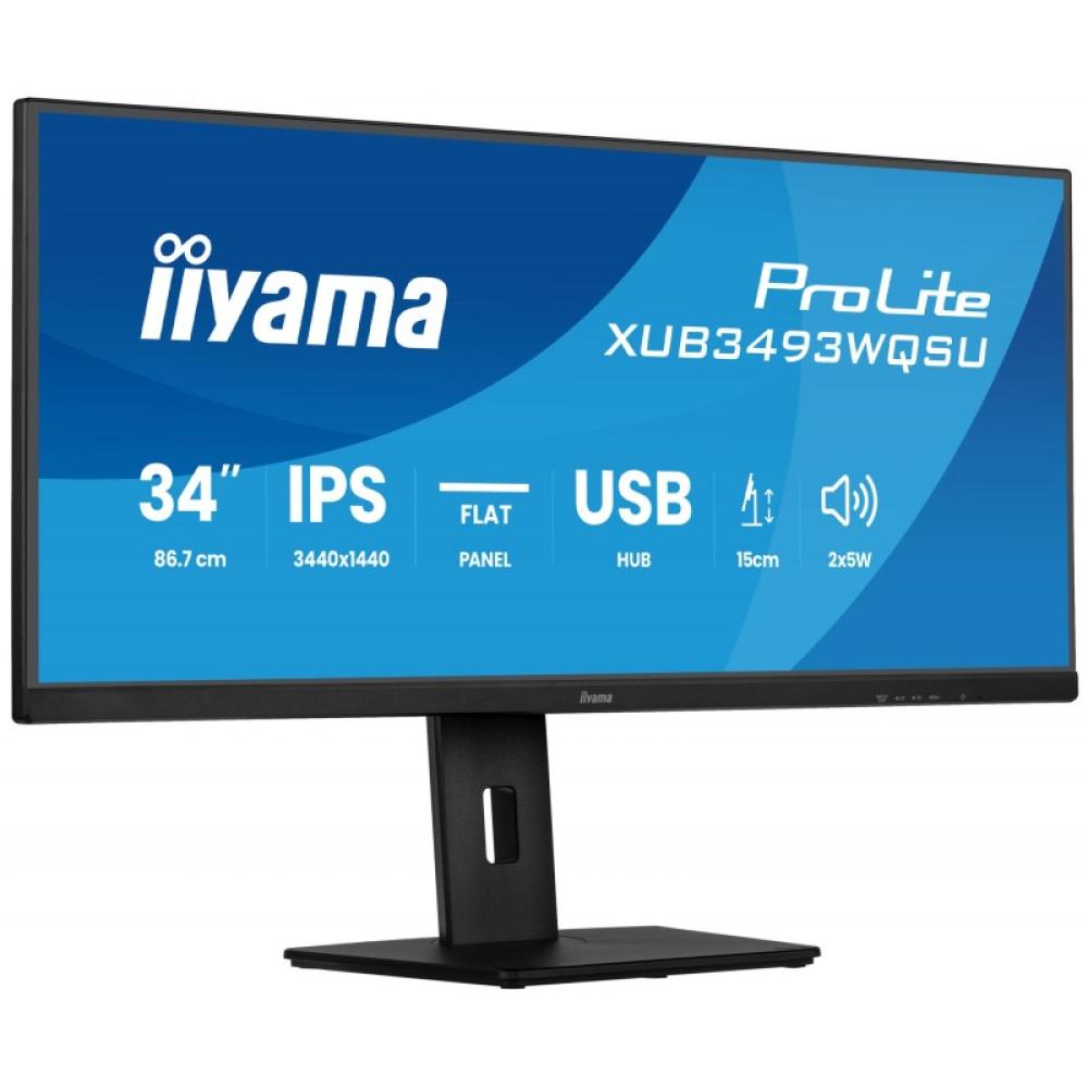 iiyama - ProLite XUB3493WQSU-B6 pantalla para PC 86,4 cm (34") 3440 x 1440 Pixeles UltraWide Quad HD LED Negro