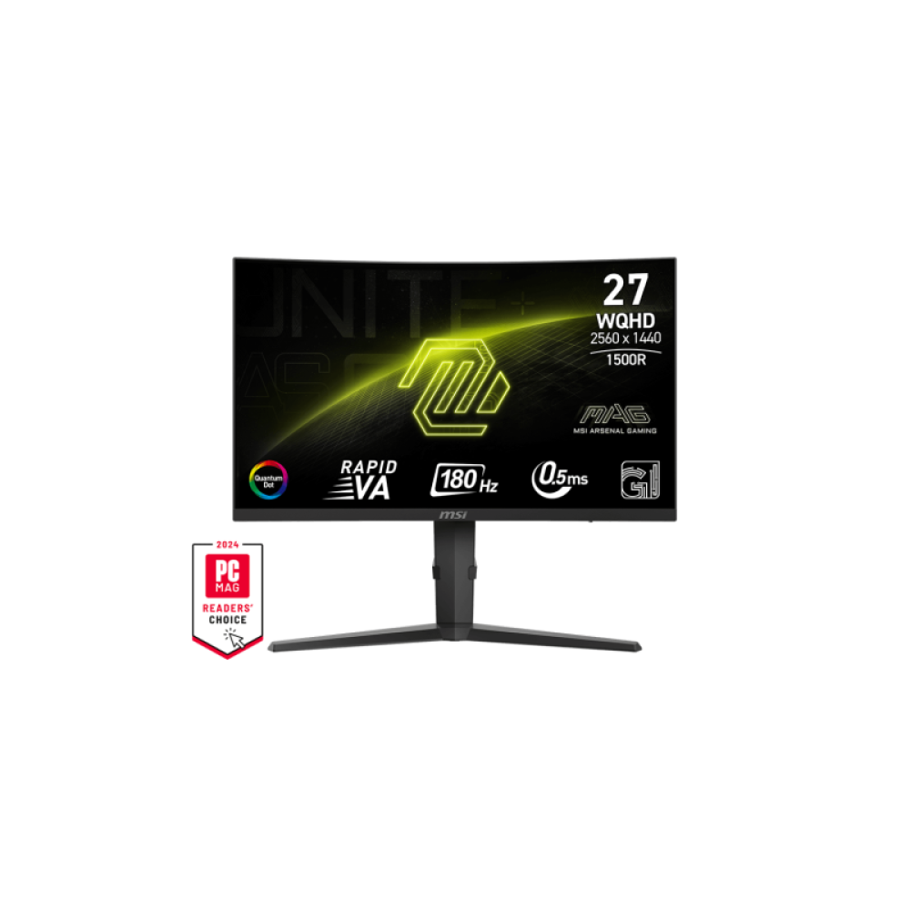 MSI - MSI MONITOR MAG 275CQRF QD E2. 27. CURVO 1500R. 2560X1440. 180HZ. NEGRO